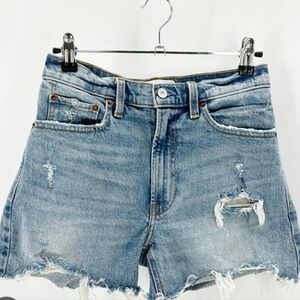 Abercrombie & Fitch Blue Jean Shorts Distressed Style